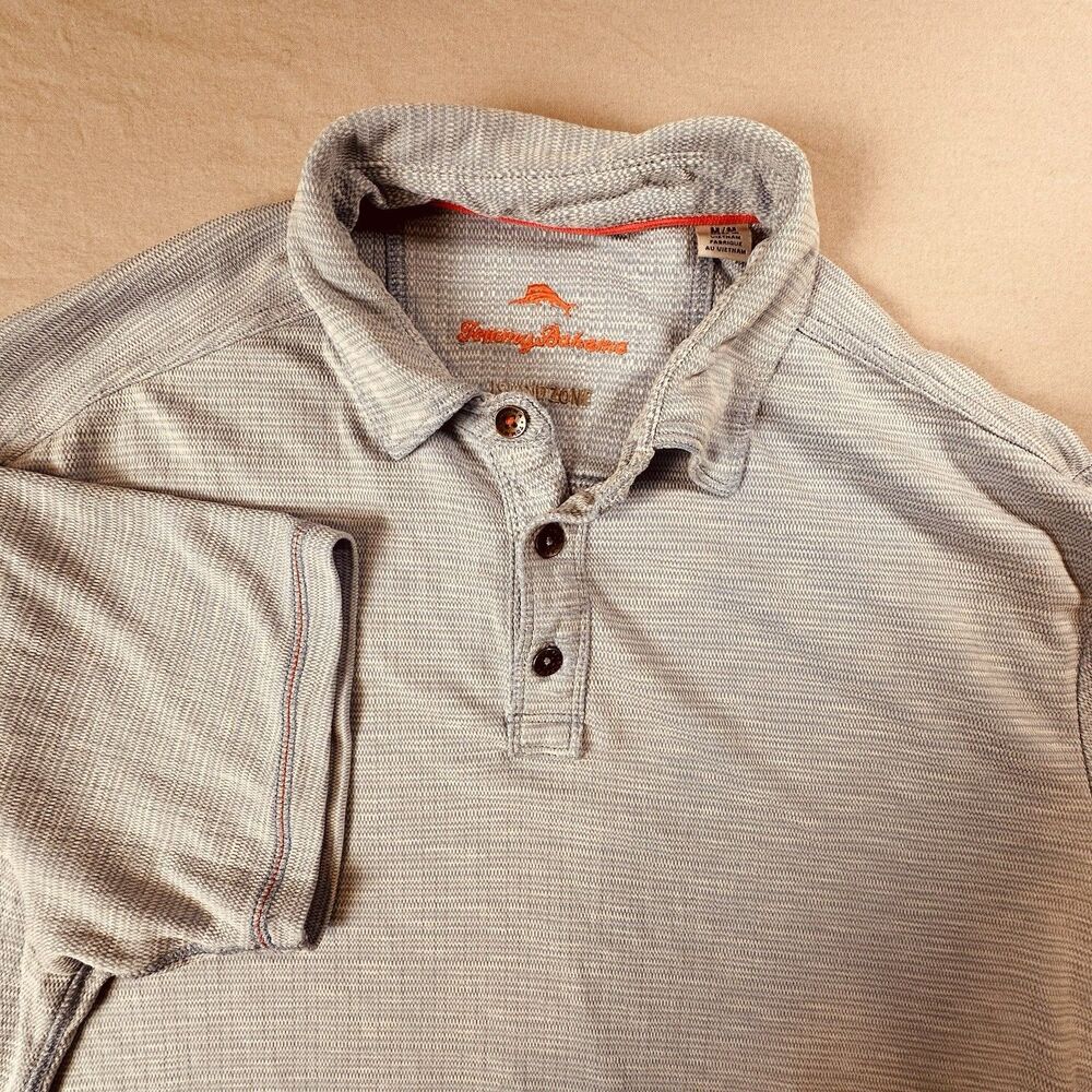 Tommy Bahama Men's Blue Short Sleeve Golf Polo Shirt Medium